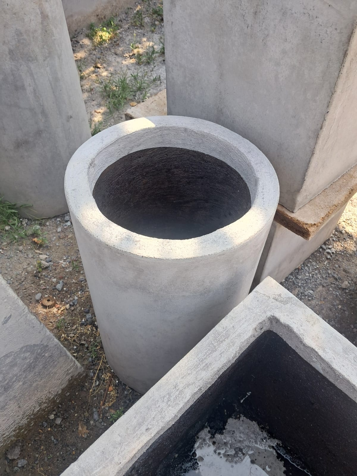 Macetero Cilíndrico de Hormigón