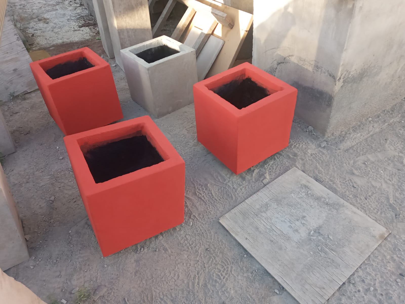 Macetero Cubo de Cemento Macetero Cubo de Cemento