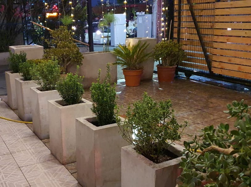 Macetero Cubo Prisma de Cemento Macetero Cubo Prisma de Cemento