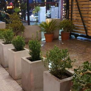 Macetero Cubo Prisma de Cemento